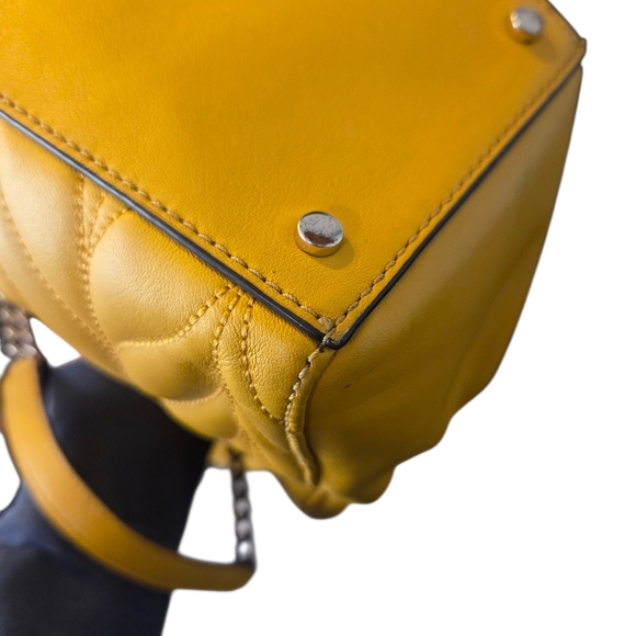 Kate Spade Quilted Yellow Chevron Tote Bag - Picture 13 of 15